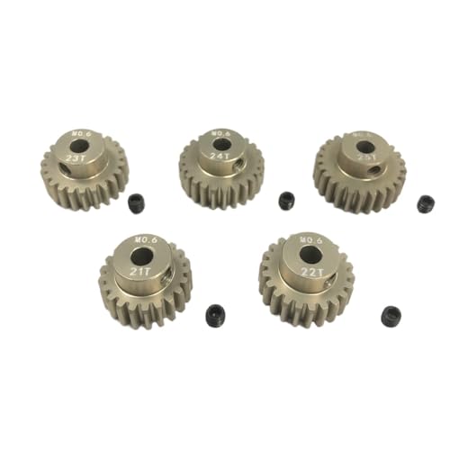 for 5 STÜCKE 0,6 Mt 3,175mm Motorgetriebe Ritzel 7075 Aluminiumlegierung 13 T-17 T 17 T-21 T 21 T-25 T 25 T-29 T 29 T-33 T Metallritzel 1/10 RC Autoteile(21T 22T 23T 24T 25T) von TIAJTHYD