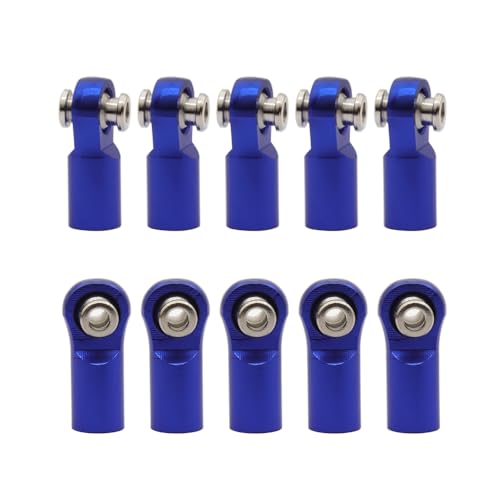 for Metal M4 22mm Link Tie Rod End Ball Joint for 1/10 RC Car Crawler Arrma Granite SENTON VORTEKS Typhon Big Rock AXIAL Tamiya YK(Blue 10pcs) von TIAJTHYD