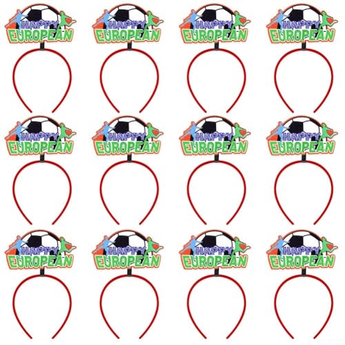 TIANHENGMart Vibrant Soccer Game Cheer Up Haarband, ideal für Fußballpartys und Foto-Requisiten (D) von TIANHENGMart