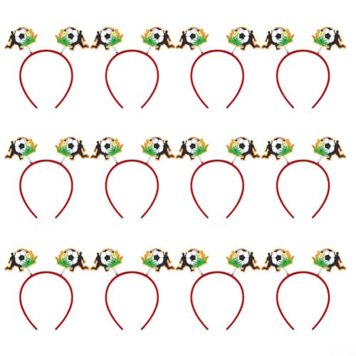 TIANHENGMart Vibrant Soccer Game Cheer Up Haarband, ideal für Fußballpartys und Foto-Requisiten (R) von TIANHENGMart
