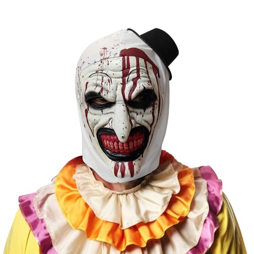 TIANHOO Gruselige Clown Maske Crazy Joker Cosplay Clown Maske Dämon Clown Maske Realistische Clown Latexmaske Gruselige Vollkopfmaske Halloween Kostüm Requisiten Gesichtsmaske (Hat Joker) TIANHOO Gruselige Clown Maske Crazy Joker Cosplay Clown Maske Dämon Clown Maske Realistische Clown Latexmaske Gruselige Vollkopfmaske Halloween Kostüm Requisiten Gesichtsmaske (Hat Joker) von TIANHOO