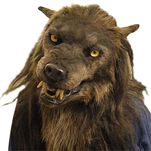 TIANHUA Werwolf Gesichtsbedeckung - Leuchtende Augen, Bewegliche Ohren und Kiefer für Halloween Cosplay - Unisex, alle Altersgruppen von TIANHUA
