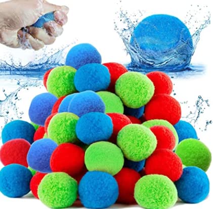 15 Stück gemischte Farbe Wasser-Flipperkugel-Set, wiederverwendbarer Spritzball, Kindertrampolin Plüschball, geeignet für Wasserspaß-Ballspiele für Gärten, Schwimmbäder und Trampoline von TIANNAIT