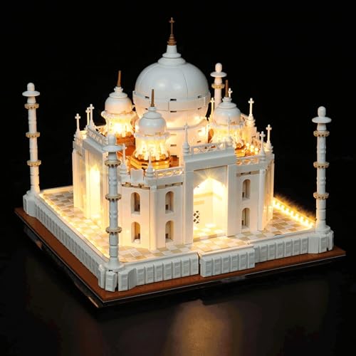 TIANQING Licht-Kit für Lego 21056 Architecture Taj Mahal, Lichtset kompatibel mit LEGO 21056 Sammlerbausteinen Modell (nur Licht, kein Bauset) (aktualisierte Version) von TIANQING