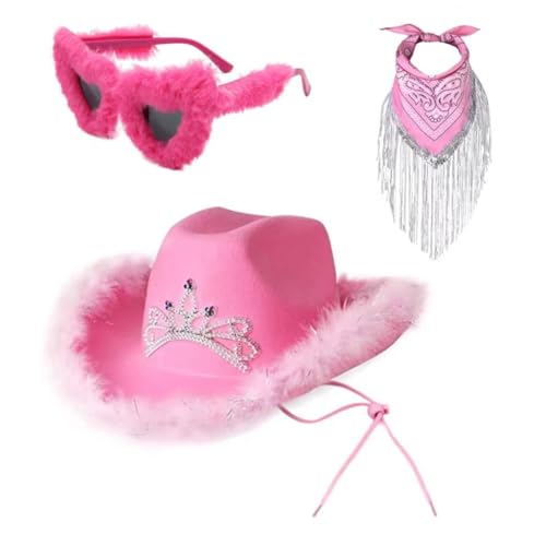 TIANQUXNGI Cosplay Hüte für weibliche Western-Kopftuch Herzform Junggesellinnenabschied Kostüm-Set TIANQUXNGI Cosplay Hüte für weibliche Western-Kopftuch Herzform Junggesellinnenabschied Kostüm-Set von TIANQUXNGI