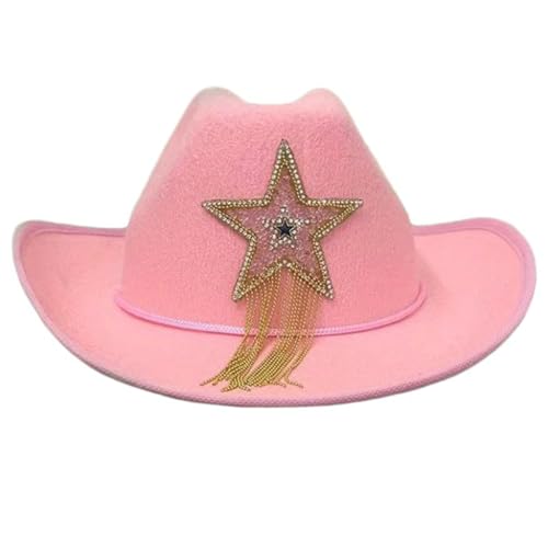 TIANQUXNGI Denims Hut Wilder Westernhut Mottoparty Hut Strass Quasten Hut Kostüm für Karneval und Motto Event TIANQUXNGI Denims Hut Wilder Westernhut Mottoparty Hut Strass Quasten Hut Kostüm für Karneval und Motto Event von TIANQUXNGI