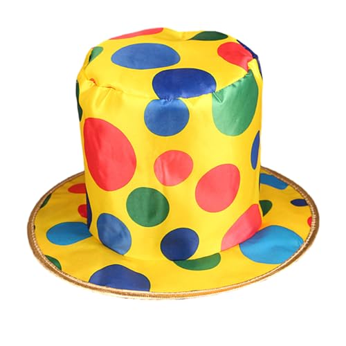 TIANQUXNGI Erwachsenen-Zaubererhut, Halloween-Clown-Kostüm, bunter Clown-Hut, lustiger Clown-Coplay-Zubehör, Hut für Damen und Herren TIANQUXNGI Erwachsenen-Zaubererhut, Halloween-Clown-Kostüm, bunter Clown-Hut, lustiger Clown-Coplay-Zubehör, Hut für Damen und Herren von TIANQUXNGI