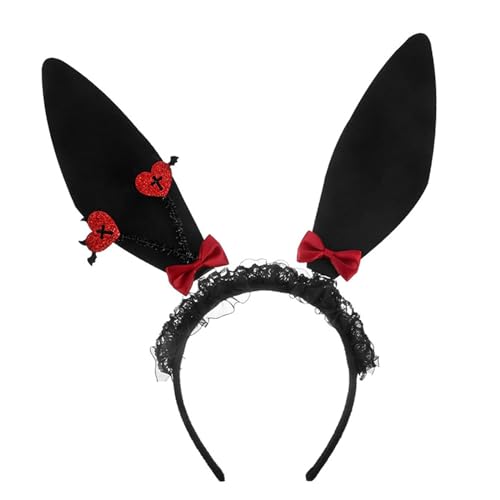 TIANQUXNGI Hasenohr-Haarreif für Halloween, Spitzen-Stirnbänder für Mädchen, Schleife, Stirnbänder für Damen, Schleife, Kürbis TIANQUXNGI Hasenohr-Haarreif für Halloween, Spitzen-Stirnbänder für Mädchen, Schleife, Stirnbänder für Damen, Schleife, Kürbis von TIANQUXNGI