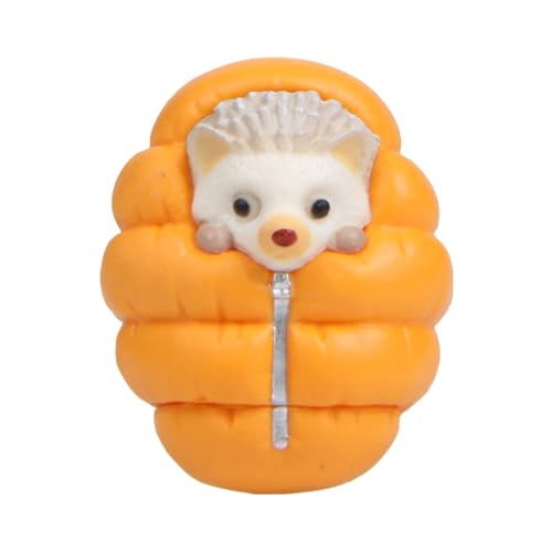 TIANQUXNGI Kleine Igel, Schlafsack, Ornament, Cartoon, gesteppter Mantel, Tierfigur, Spielzeug, Miniatur für Kinderzimmer, Gartendekoration von TIANQUXNGI