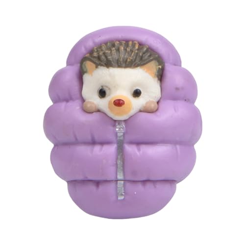TIANQUXNGI Kleine Igel, Schlafsack, Ornament, Cartoon, gesteppter Mantel, Tierfigur, Spielzeug, Miniatur für Kinderzimmer, Gartendekoration von TIANQUXNGI