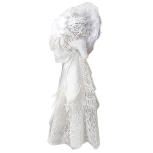 TIANQUXNGI Praktische Spitze und Tüll Hut Haarschmuck Cosplay Kopfbedeckung Party Kopfbedeckung Dekoration für Vintage Outfits von TIANQUXNGI