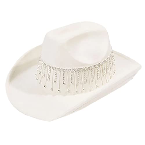 TIANQUXNGI Strass-Hut für Junggesellinnenabschied, Brautparty, Brauthut, Brauthut, Fedoras von TIANQUXNGI