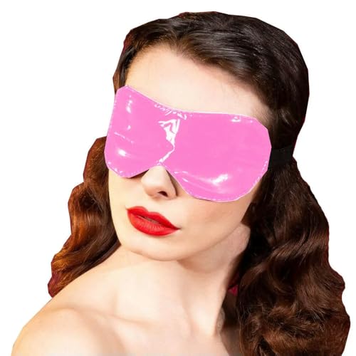 TIANXIAOQWE Augenabdeckung für Damen, Wetlook, PVC, Augenbinde, für Halloween, Party, Maskerade, Bälle, Cosplay, Events, Kostüm-Requisiten TIANXIAOQWE Augenabdeckung für Damen, Wetlook, PVC, Augenbinde, für Halloween, Party, Maskerade, Bälle, Cosplay, Events, Kostüm-Requisiten von TIANXIAOQWE