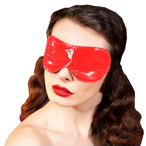 TIANXIAOQWE Augenabdeckung für Damen, Wetlook, PVC, Augenbinde, für Halloween, Party, Maskerade, Bälle, Cosplay, Events, Kostüm-Requisiten TIANXIAOQWE Augenabdeckung für Damen, Wetlook, PVC, Augenbinde, für Halloween, Party, Maskerade, Bälle, Cosplay, Events, Kostüm-Requisiten von TIANXIAOQWE