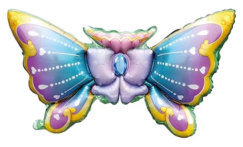 TIB Heyne 17682 - Aufblasbare Schmetterling Flügel für Kinder, Folienballon zum Umhängen, Tier Kostüm Accessoire für Karneval von TIB Heyne