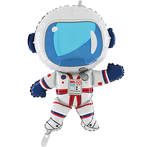 XL Folienballon * ASTRONAUT * als Deko für Kindergeburtstag und Weltraum-Party | 91cm | für Luft und Helium | Space Kosmonaut Weltall Kinder Geburtstag Ballon Dekoration Folienballons von TIB Heyne