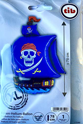 XL Folienballon * PIRATENSCHIFF * als Deko für Kindergeburtstag und Piraten-Party | 78cm | für Luft und Helium | Totenkopf Pirates Kinder Geburtstag Ballon Dekoration Folienballons XL Folienballon * PIRATENSCHIFF * als Deko für Kindergeburtstag und Piraten-Party | 78cm | für Luft und Helium | Totenkopf Pirates Kinder Geburtstag Ballon Dekoration Folienballons von TIB Heyne
