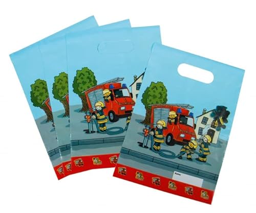 tib 19508 Geschenktüten-Set Feuerwehr 8-teilig, mehrfarbig, Einheitsgröße von TIB