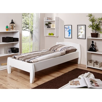 TiCAA Einzelbett Jasmin 100 x 200 cm Kiefer weiß TiCAA Einzelbett Jasmin 100 x 200 cm Kiefer weiß von TICAA