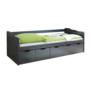 TiCAA Sofabett Maria mit Schubkästen grau von TICAA