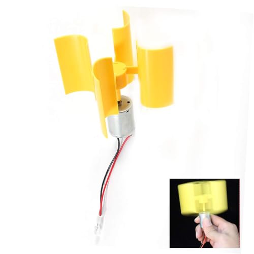 TICFOX Mini Windturbinen Generator, Vertikales Windturbinen Kit, Windturbine 0.55W 5.5 m/s Vertikaler Windgenerator Windgenerator Motor Kit DIY Montage Modell Lehrmodell von TICFOX