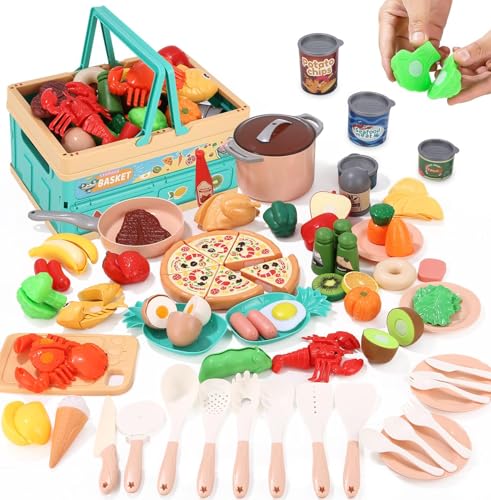 TIDEVAN Kinderküche Zubehör,Matschküche Kinder Outdoor Spielküche Zubehör,Kaufmannsladen Zubehör,Schneiden Spielen Lebensmittel Spielzeug ab 3 Jahre,Rollenspiele Matschküche Kaufladen Zubehör TIDEVAN Kinderküche Zubehör,Matschküche Kinder Outdoor Spielküche Zubehör,Kaufmannsladen Zubehör,Schneiden Spielen Lebensmittel Spielzeug ab 3 Jahre,Rollenspiele Matschküche Kaufladen Zubehör von TIDEVAN