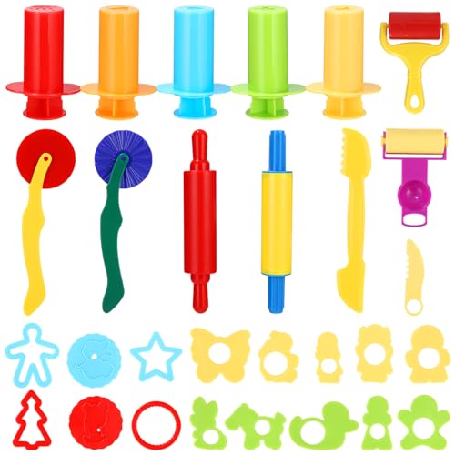 TIDEVAN Kneading Tool, 29 Pieces Dough Accessories Kids Plasticine Tools TIDEVAN Kneading Tool, 29 Pieces Dough Accessories Kids Plasticine Tools von TIDEVAN