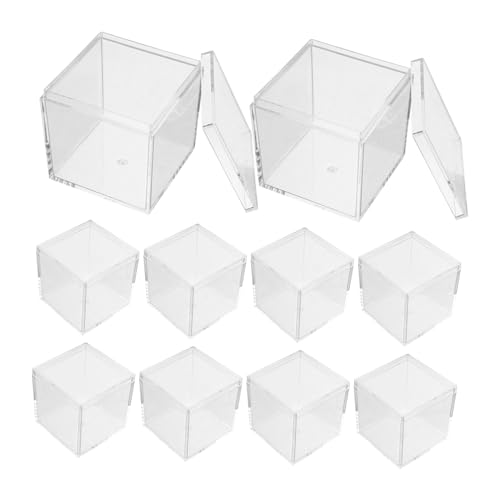 TIDTALEO 10Stücke Transparente Aufbewahrungsboxen Aus Lebensmittelechtem Für Mineralproben Pflanzen Mit Sicherem Deckel von TIDTALEO