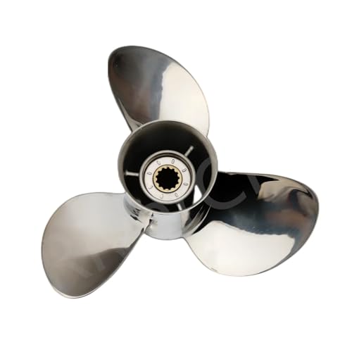 25 48 55 60 Außenbordpropeller 11 1/8x13 Bootsmotor Edelstahlschraube Schiffsmotor 3-Blatt 13 Spline von TIEOAXFT