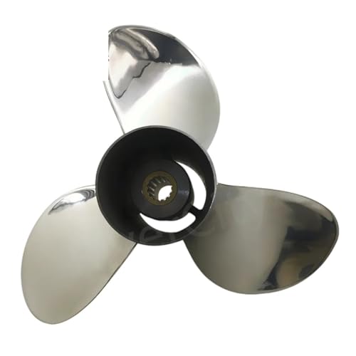 9,25*9 Außenbordpropeller .9hp 15 20 Boot Edelstahlschraube 3 Klinge 14 Spline Marine Motorteil von TIEOAXFT