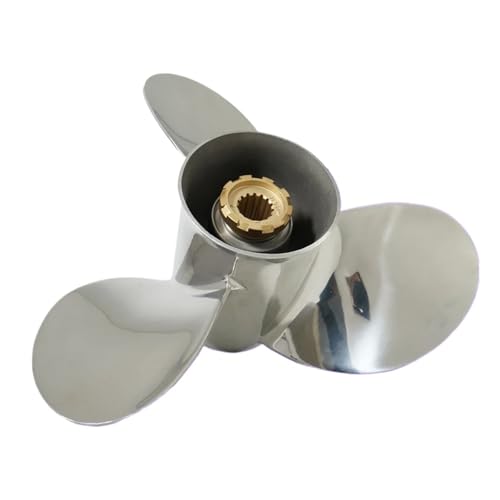 Außenborder Propeller 13 3/4*15 for 5060 70 80 90 100 115125H140 Edelstahl 3 Klinge 15 Spline von TIEOAXFT