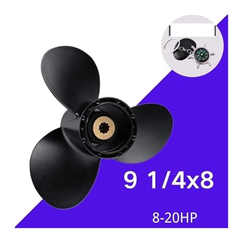 Außenborder Propeller for 9, hp 15hp 1/4*8 Boot Motor Aluminium Legierung Schraube 3 Klinge 10 Spline Schiff Marine Motor Teil von TIEOAXFT