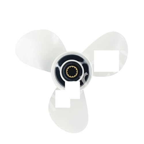 Außenbordpropeller for 25 PS, 30 , 40 , 48 , 50 , 55 , 11 3/4 x 10, Boot, Aluminiumlegierung, Schraube, 3 Klingen, 13 Spline, Marinemotor von TIEOAXFT