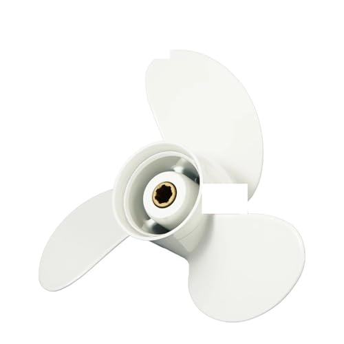 Außenbordpropeller for 6 PS, 7 , 8 , 1/2 x Bootsmotor, Spline, Aluminiumlegierung, Schraube, Schiffsmotor, 3 Klingen von TIEOAXFT