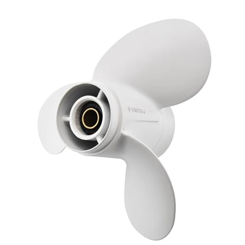 Außenbordpropeller for 9.9hp 15hp 1/4*10 Boot Aluminiumlegierung Schraube 3 Klinge 8 Spline Marine Motorteil 63V-45952-10-EL von TIEOAXFT