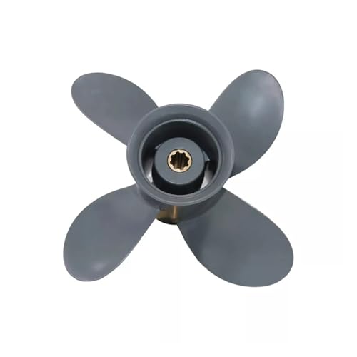 Boot Außenborder Propeller 9 1/4X11 58134-ZV4-011AH for Aluminium 8HP-20HP 8 Zahn 4 Klingen von TIEOAXFT