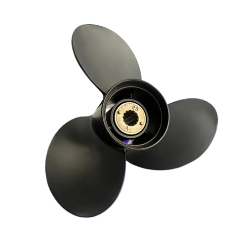 Bootspropeller 10 3/8x14 for 25 PS 30 35 40 Außenbordmotor Schraube Bootsmotor Aluminiumlegierung Propeller 3 Blatt 13 Spline von TIEOAXFT