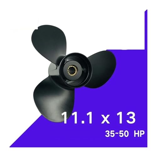 Bootspropeller 11,1 x13 35 PS 40 50 Außenborder Schraube Bootsmotor Aluminiumlegierung Propeller 3 Blätter 13 Spline von TIEOAXFT