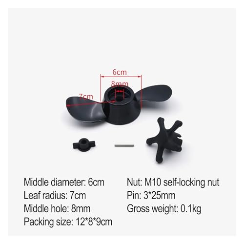 Propeller for Außenbordmotoren aus Kohlenstoffstahl, geeignet for eine Reihe von elektrischen Trolling-Motoren, um Ihr Bootserlebnis zu optimieren(18lb) von TIEOAXFT
