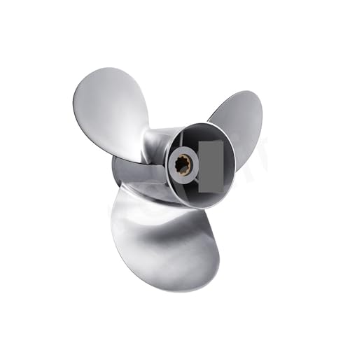 for 100 PS 115 140 Außenbordpropeller 13 1/4 x 17 Bootsmotor Edelstahlschraube Schiffsmotor 3-Blatt 15 Spline von TIEOAXFT
