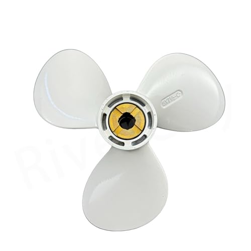 for 5 6 8 f6 f8 f9 Außenbordpropeller 9x7 1/2 Bootsmotor Aluminiumlegierung Schraube Schiffsmotor 3-Blatt-Stiftantrieb Spline von TIEOAXFT