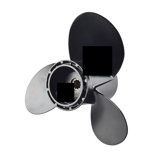 for Außenbordpropeller, 10-1/4 x 11, Aluminiumschraube, 3-Blatt, 10 Spline, passend for 20–30 PS Starke Bootsmotoren, Teilenummer 58100-96420-019 von TIEOAXFT