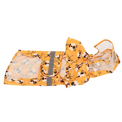 TIKATARER Hund Regenmantel, Reflektierende Haustier Regenkleidung für Große Mittelgroße Hunde Welpen Hunde Regenschirm für Große Welpe Regenjacke mit Kapuze Regenmantel für Zum Wandern (M) von TIKATARER