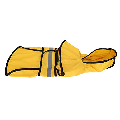 TIKATARER Hund Regenmantel, Reflektierender Hunde Regenmantel Hund Verstellbarer Kapuzeponcho Kleiner für Kleine Mittelgroßen Großen Hunden und Welpen (L) von TIKATARER
