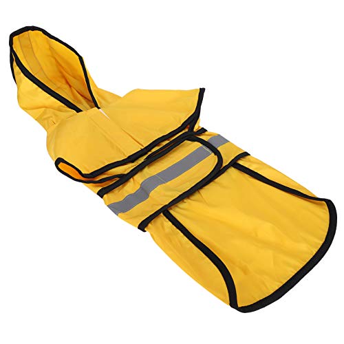 TIKATARER Hund Regenmantel, Reflektierender Hunde Regenmantel Hund Verstellbarer Kapuzeponcho Kleiner für Kleine Mittelgroßen Großen Hunden und Welpen (XL) von TIKATARER