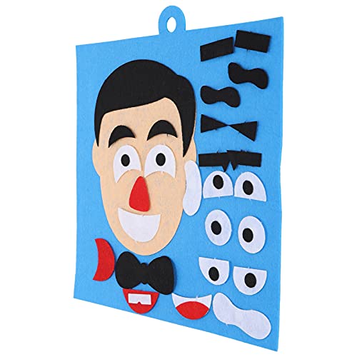 TIKATARER Mimik -Ausdrücke Puzzlespielzeug, Gesichtsausdrücke Puzzlespielzeug Pädagogische Emotionen Veränderung Puzzle Spielzeug Filz Aufkleber Kit für ParentChild DIY -Aktivitäten (Männertyp) von TIKATARER