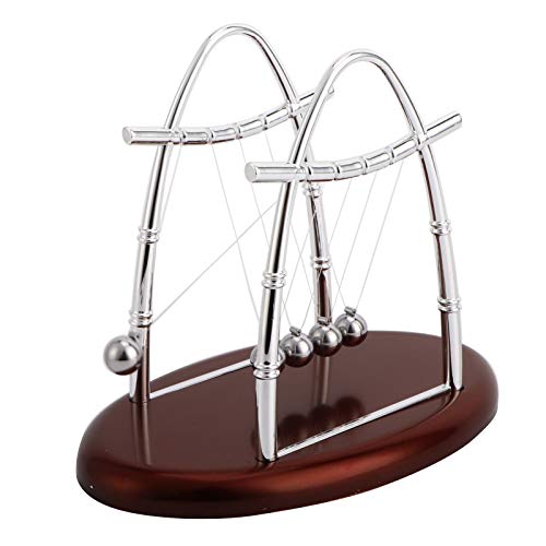 TIKATARER Newtons Cradle, Plastik und Eisenmaterial Perpetual Motion Machine Silberfarben -Schreibtischspielzeug für Erwachsene für Jede Schreibtisch-, Studien- oder Büroumgebung von TIKATARER