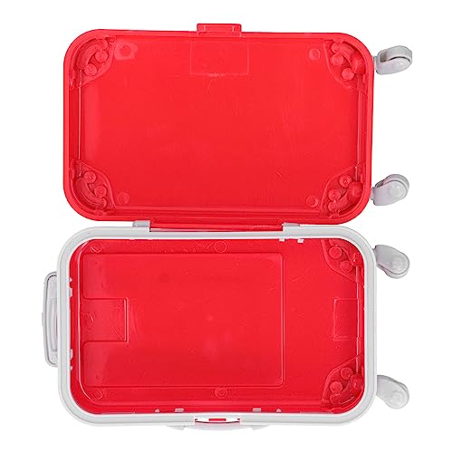 TIKATARER Puppenträger, Mini-Koffer-Puppenzubehör Simulierte Puppengepäckkoffer Tragbarer Puppenreisekoffer Babypuppenträger für Doll House (PJ-459-07 Trolley Box Big Red) von TIKATARER