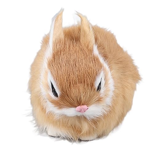 TIKATARER Realistischer Hasenplüsch, Simulation Kaninchen Lebensechte Farbgefüllte Hase Gefülltes Kaninchen Weiches Süße Pelzige Kaninchen -Figur für für Dekorationsrequisiten (Yellow) von TIKATARER