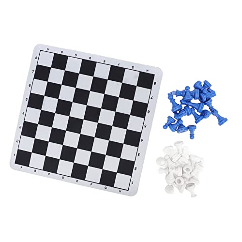TIKATARER Schach -Set, 1,89 Zoll Detaillierte Gerenderte Plastik -Reise Schach Set mit Schachbrett und Aufbewahrungstasche Schachkinder für Familie, Party, Reisen (#1) von TIKATARER